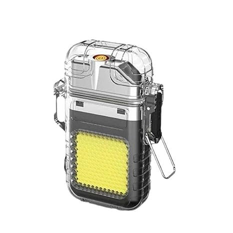 Portable Mini LED Flashlight Lighter USB Rechargeable