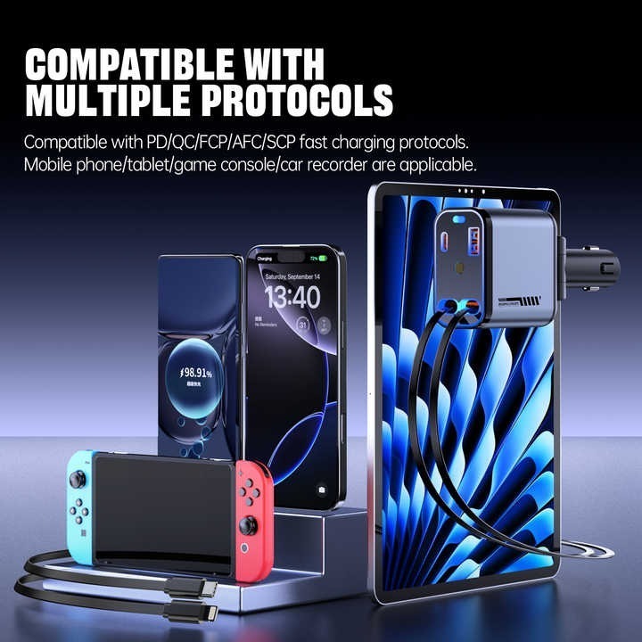 Retractable Car Charger WB-OM1010